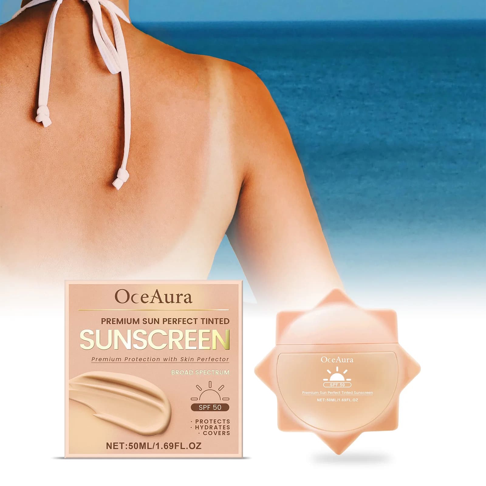 Crème solaire pour le visage et tout le corps, SPF 50 +, résistante aux UV, Protection de la peau, Anti-coup de soleil, contrôle du sébum, crème d'isolation solaire hydratante