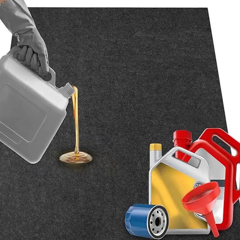 Polymères de protection de sol découpables sous la voiture, déversement d'huile sous la voiture, protection de sol d'allée, tapis lavable absorbant l'huile