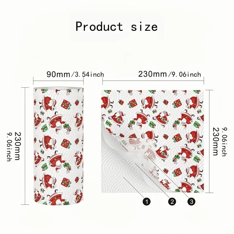3/1 rouleaux de papier de cuisine de Noël