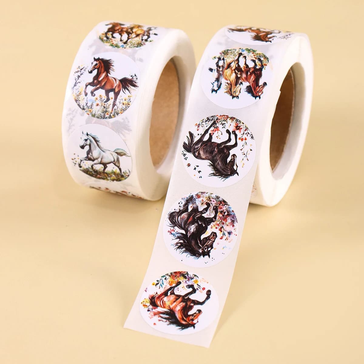 Autocollants cheval en rouleau