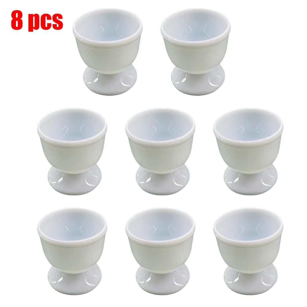 Porte-oeufs dur et doux, 4/8 pièces, porte-œufs durs et durs, nouveaux accessoires de cuisine en plastique pour petit déjeuner blanc