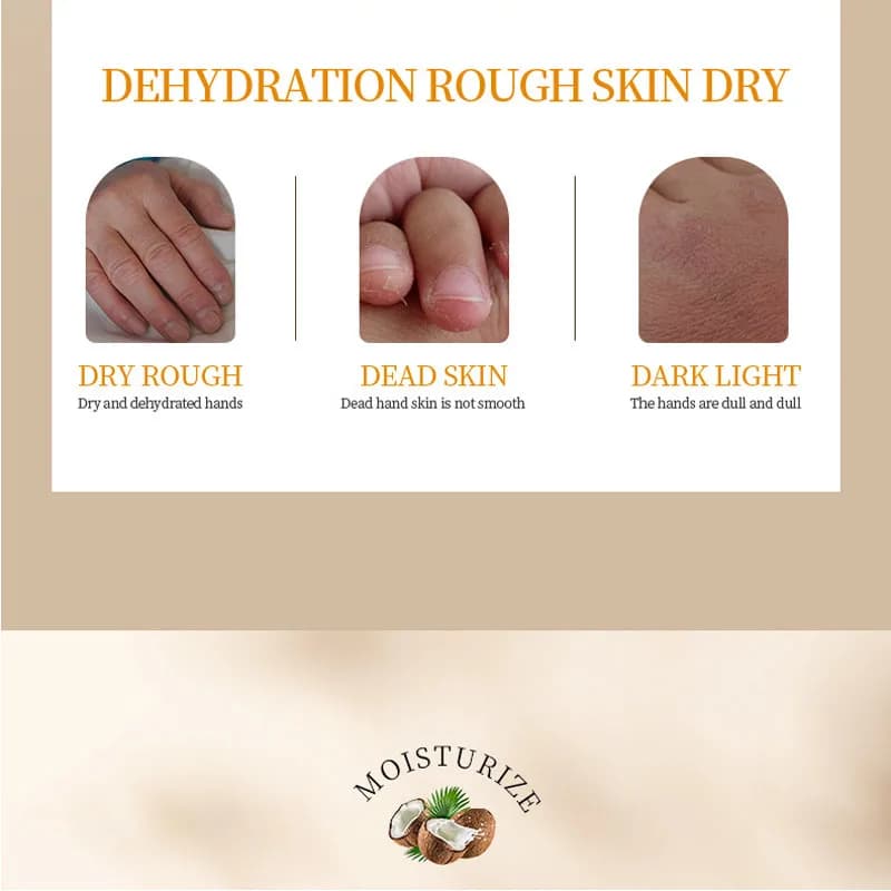 Crème pour les mains au noix de coco, 60g, Anti-séchage, fissures, nourrissante, hydratante, raffermissante, soins pour la peau des mains pour femmes