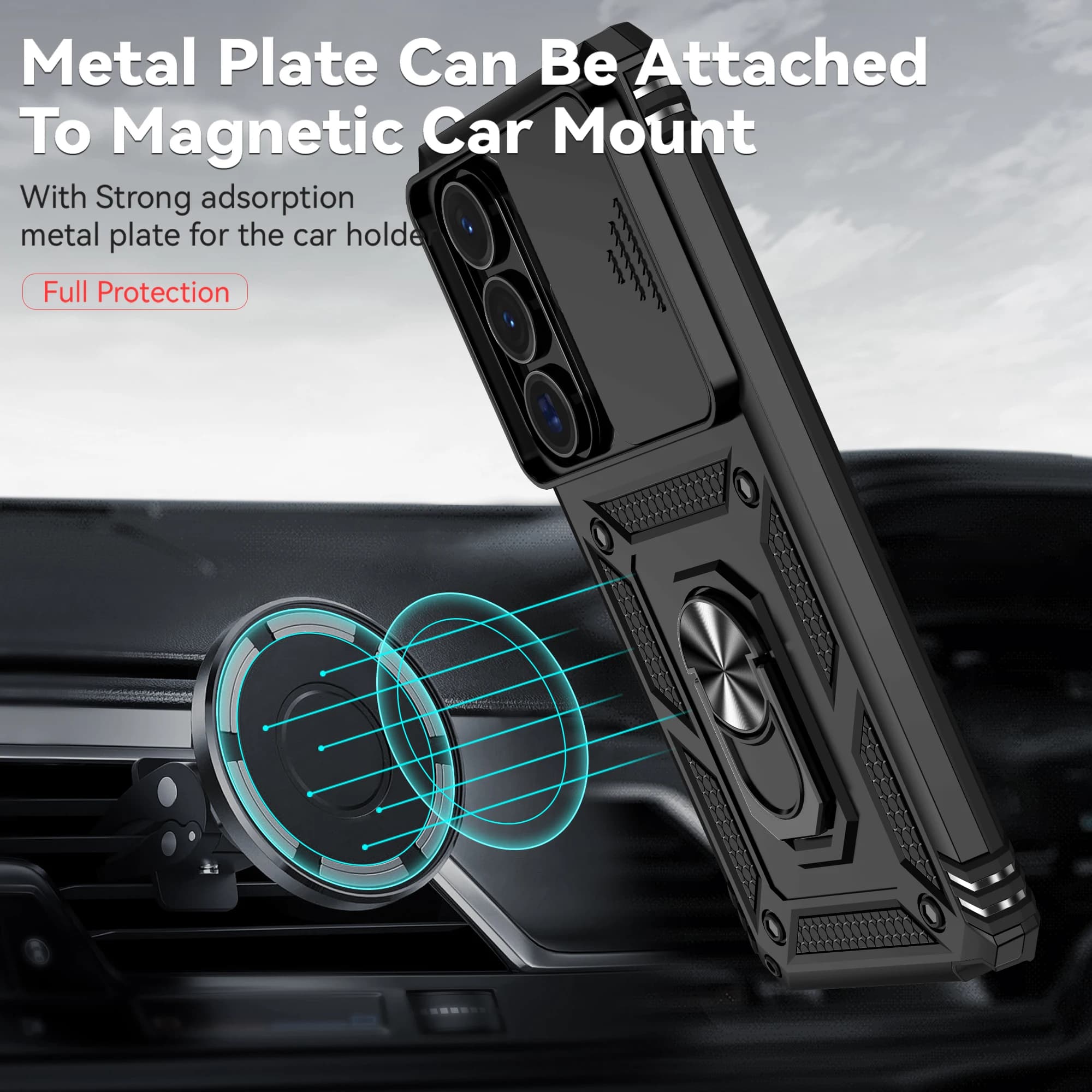 Étui de protection militaire avec objectif de caméra coulissant rotatif pour Samsung Galaxy S26 S25 S24 Ultra Plus S25FE S24FE S23FE S25EDGE