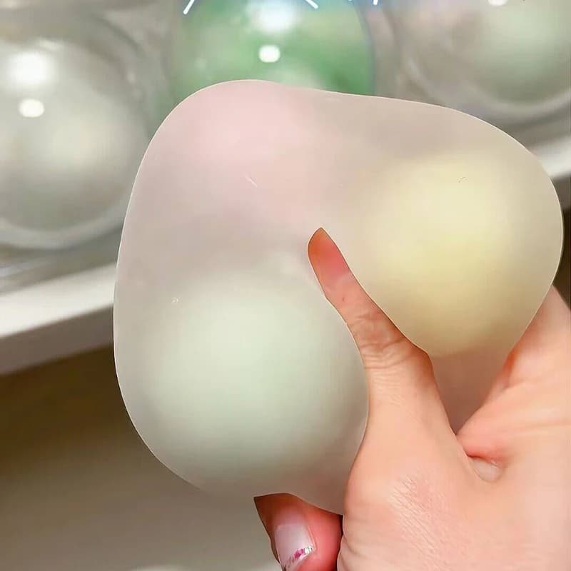 Balle Mochi Croustillante Anti-stress à Expansion Lente, Jouet Sensoriel Souple pour le Soulagement du Stress, Divertissement Quotidien, Cadeau de Fête