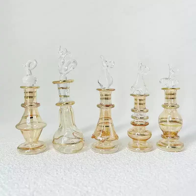 Bouteille d'huile essentielle parfumée égyptienne de 5 cm, diffuseur d'aromathérapie, décoration en verre, souvenir de voyage, cadeau d'anniversaire