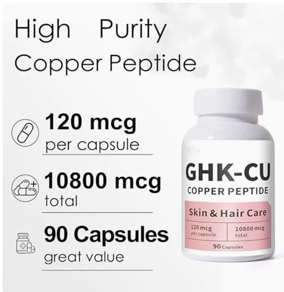 Complément de peptides de cuivre GHK-CU pour les cheveux et la peau en capsules - (Maison & Jardin) Fabrication de savon