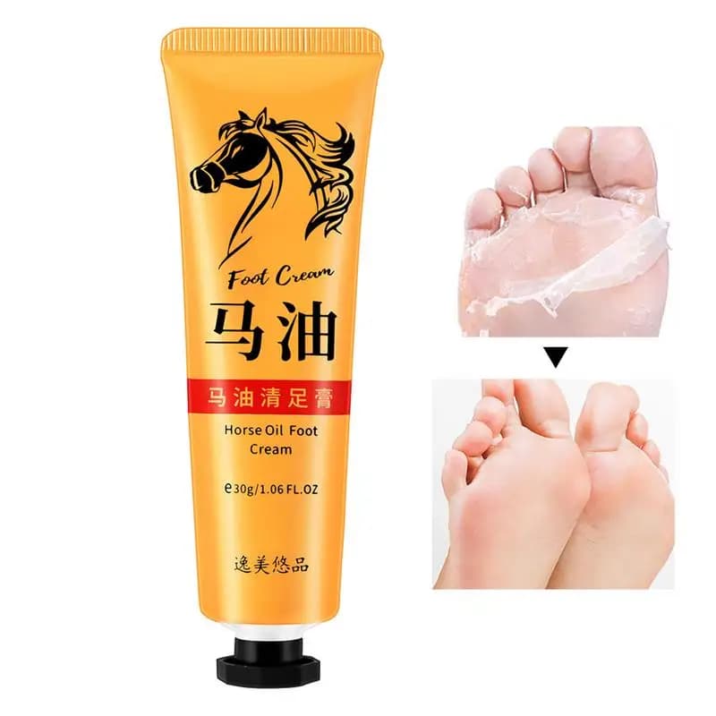 Crème réparatrice à l'huile de cheval pour les pieds