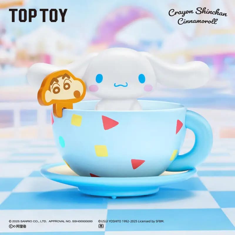 TOPTOY Cinnamoroll Crayon Shin chan Wonderland Series Blind Box Mystery Box Doll Cute Anime Figure Guess Bag Toys Desktop