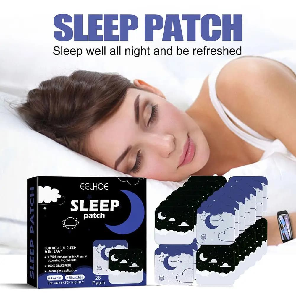 Patch d'aide au sommeil pour le sauna, le traitement des vertiges, le nerf souligné, l'aide du cerveau, autocollant pour le sommeil, la relaxation, anti-apaisant, 28 pièces, J1U8