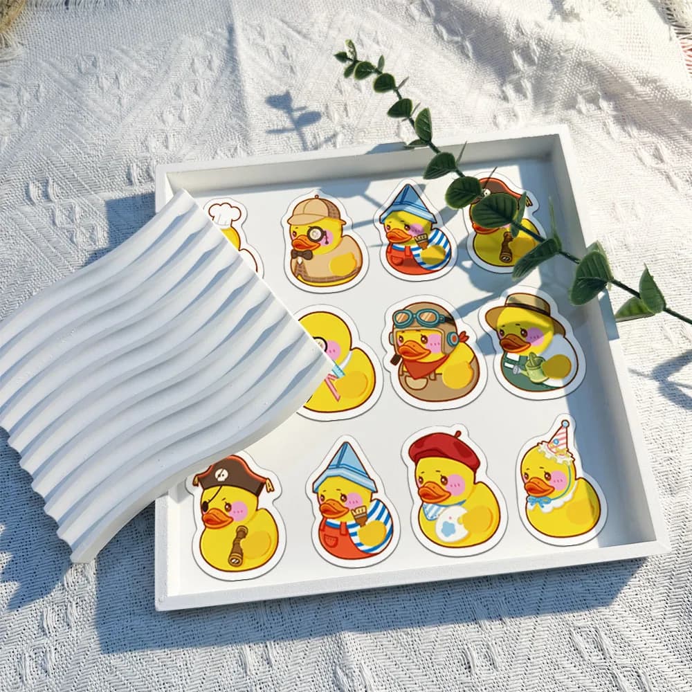 500 autocollants créatifs en forme de canard en caoutchouc