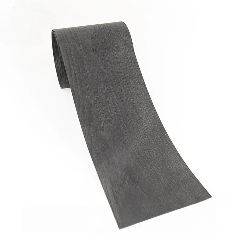Placage en bois de grain de chêne noir teint naturel de 0.5mm d'épaisseur pour l'artisanat de meubles de travail