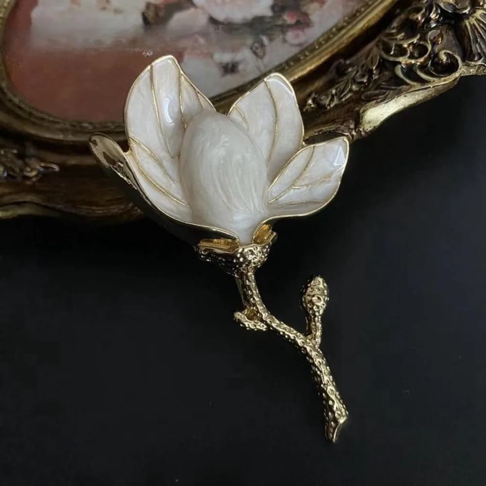 Broche de luxe baroque avec un magnifique motif de fleur de tulipe pour hommes et femmes, accessoires de bijouterie, cadeau de mariage, de fête ou de couple
