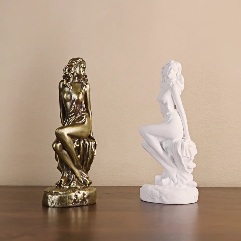 Figurine de jeune fille Sexy en résine, Sculpture de déesse grecque, Statue de vénus, maison européenne, salon, décoration d'étagère de bureau