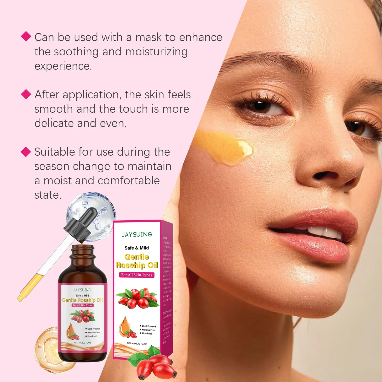 Huile de rose musquée pour le visage