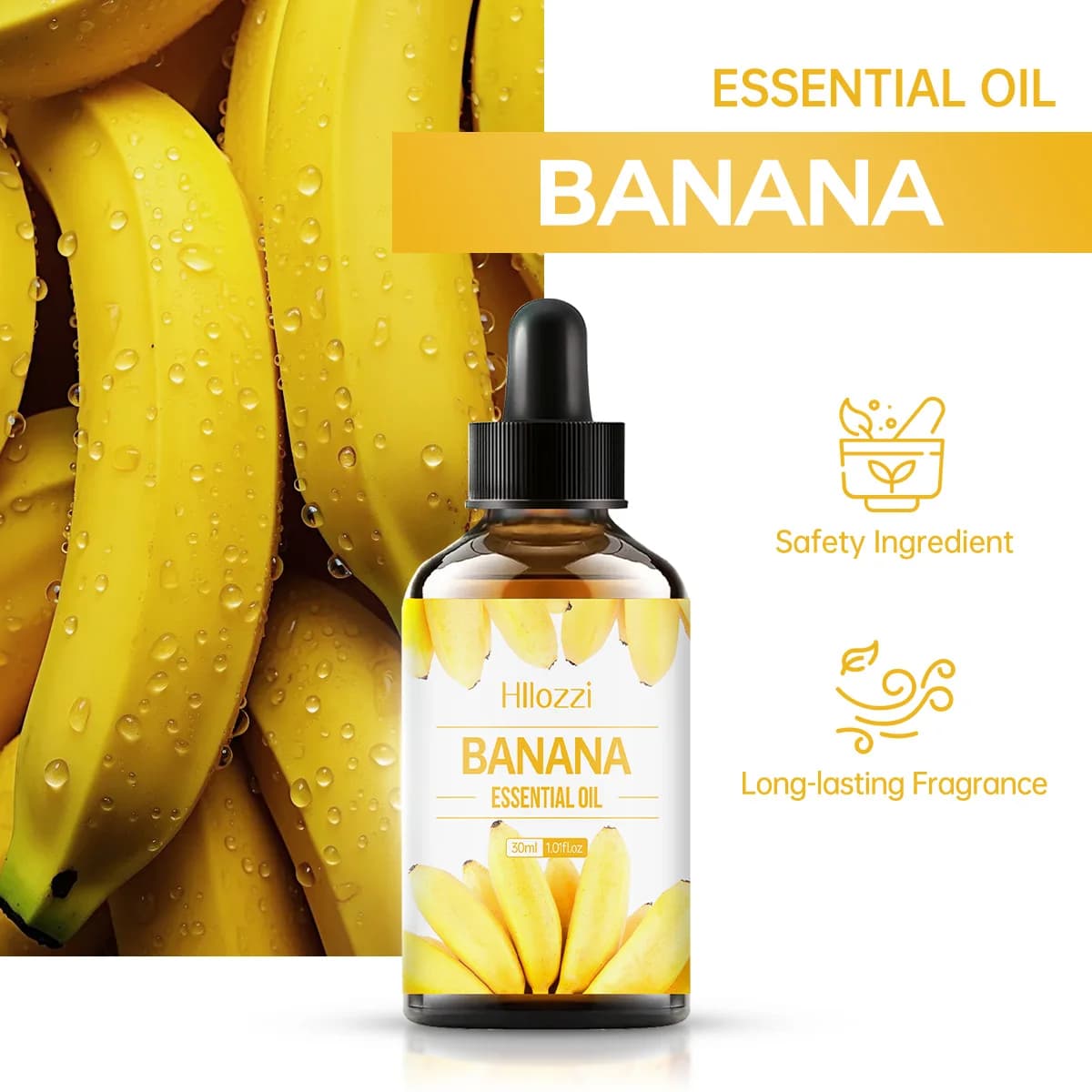 L'huile essentielle de banane 30ml illumine la peau