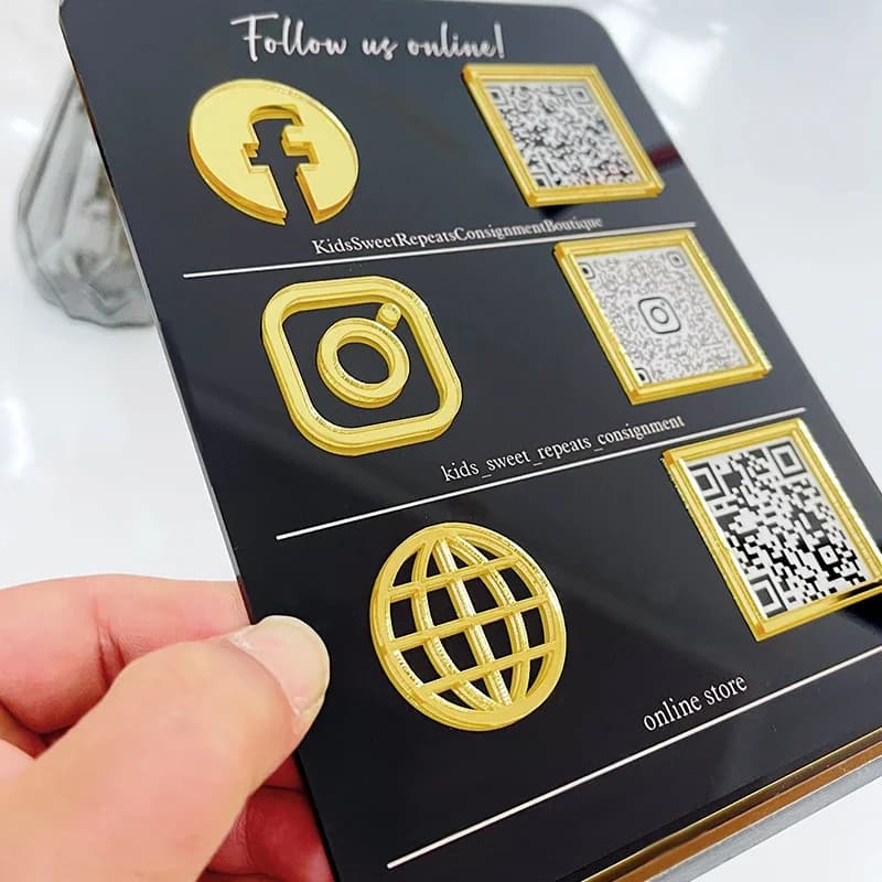 Panneaux de médias sociaux personnalisés