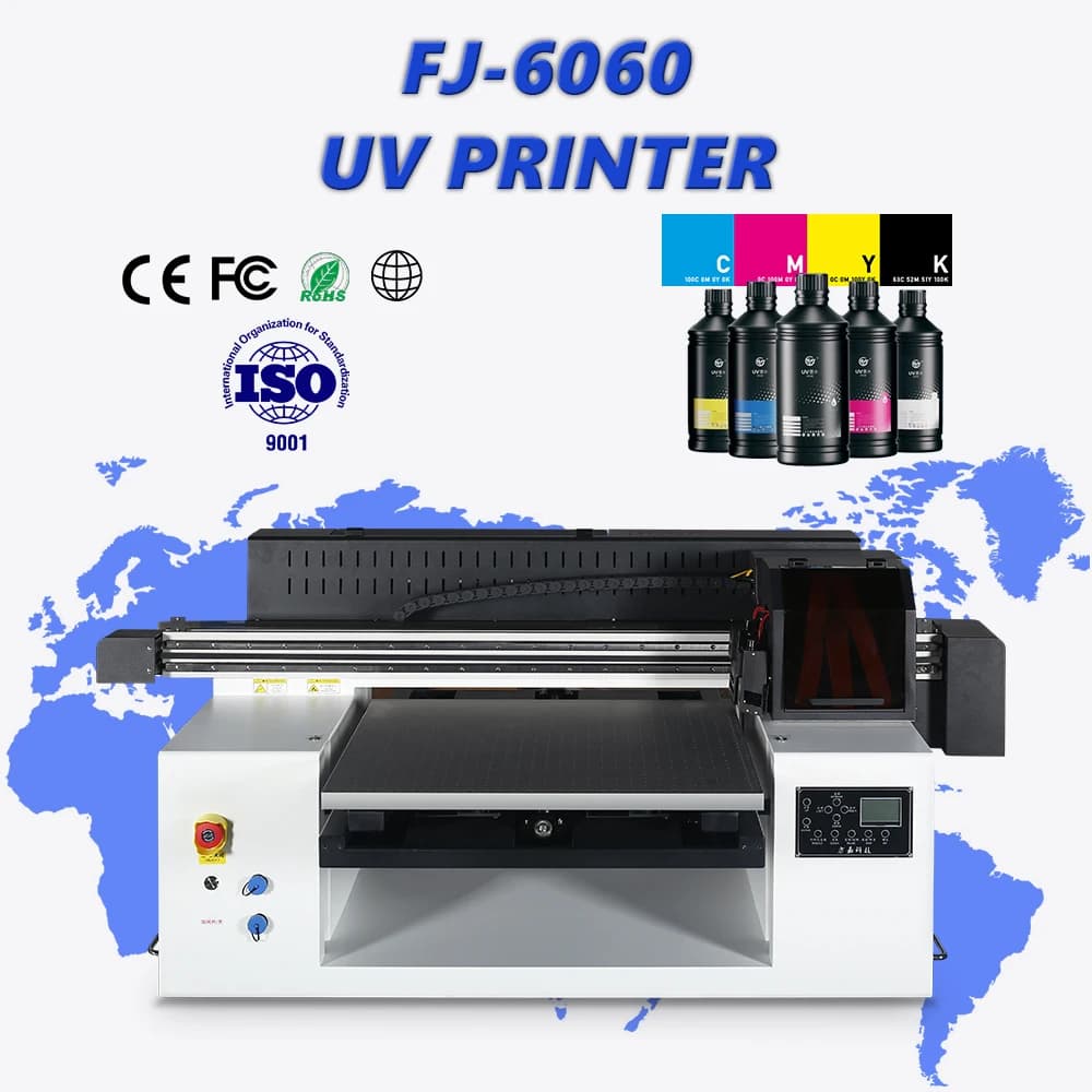 Imprimante UV à plat 6060, équipement d'impression rouleau à plat pour articles promotionnels, décoration artisanale, affichage publicitaire