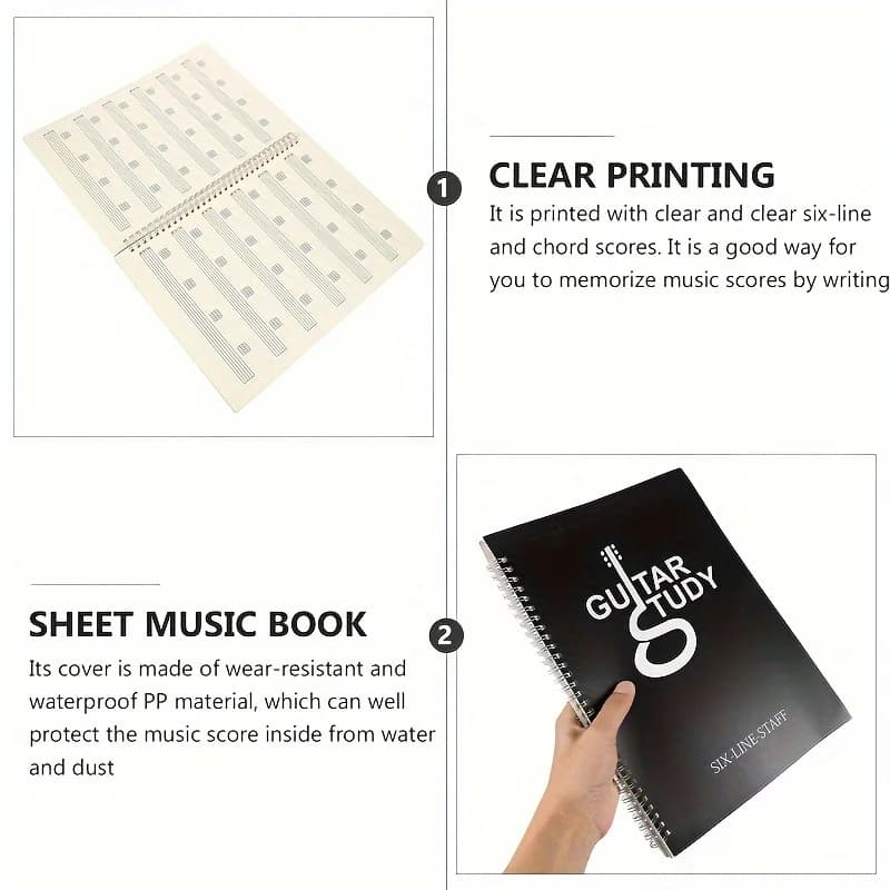 50 Pages guitare Tablature cahier