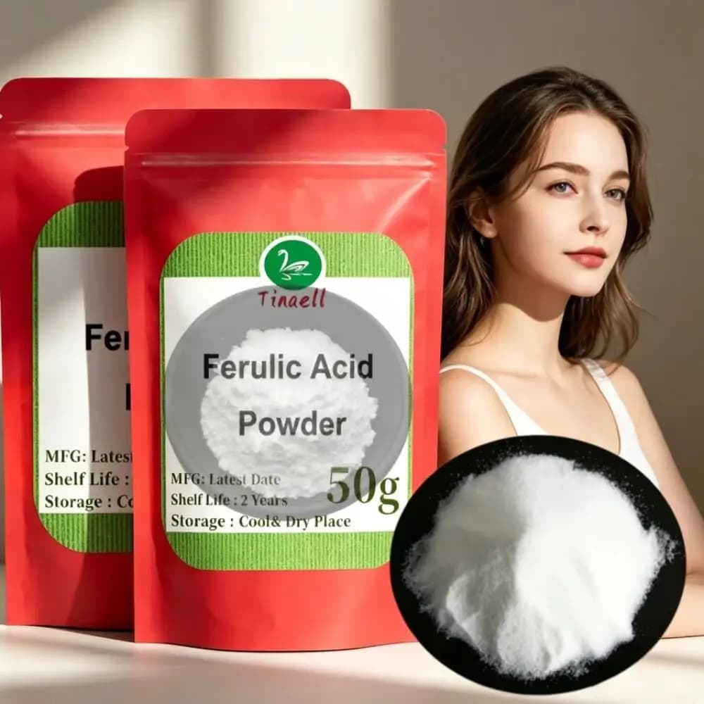 Acide Ferulique en Poudre 500G-1000G Livré Rapidement, Extrait Naturel de Haute Qualité, Ingrédient Antioxydant [Date Récente]