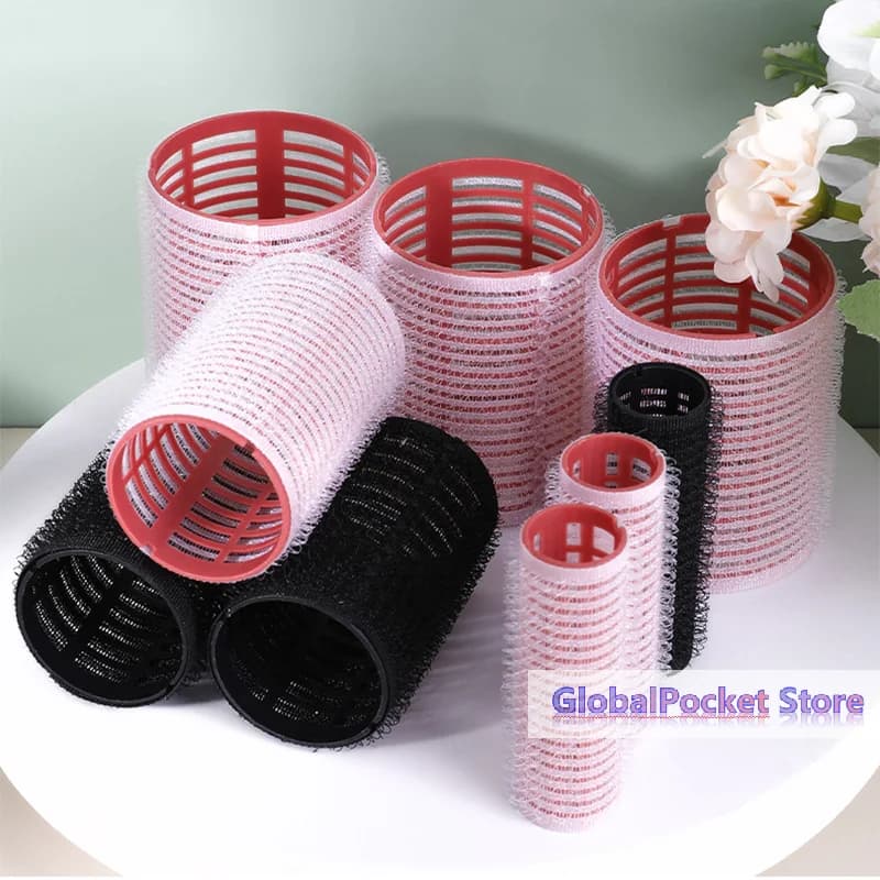 Ensemble de rouleaux à cheveux 6 pièces, auto-adhésifs, sans chaleur, différentes tailles, outil de coiffure pour boucler les cheveux sans chaleur