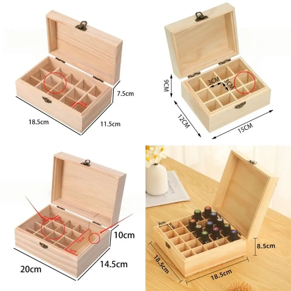 Nouvelle boîte de rangement d'huiles essentielles en bois 12/15/16/25 fentes, mallette de transport d'huiles essentielles Durable, organisateur d'huiles essentielles, usage domestique