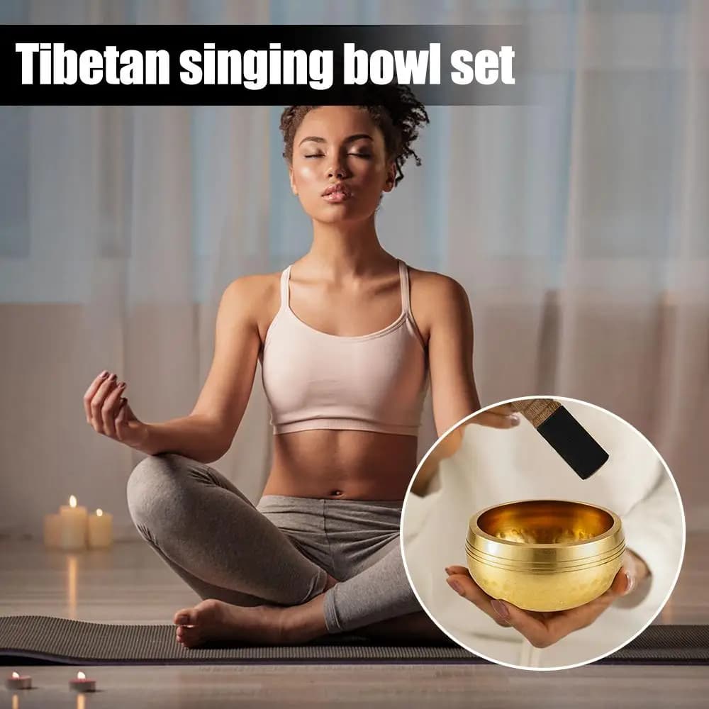 Nouveau bol chantant tibétain ensemble de bols de chant bouddhiste népalais bol de méditation de Yoga bol en cuivre soulagement du Stress