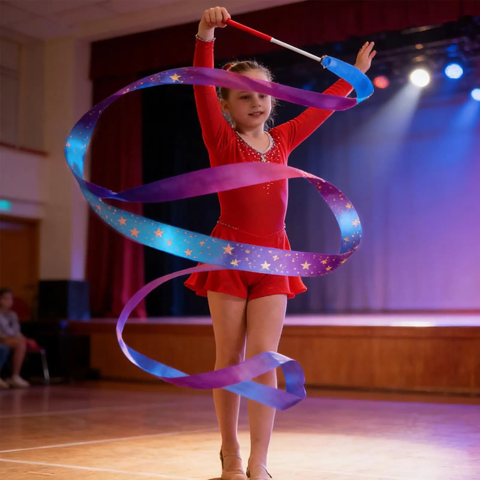 Rubans de danse pliables pour gymnastique, rubans de danse artistique, streamers dégradés pour performance de danse, accessoires de spectacle