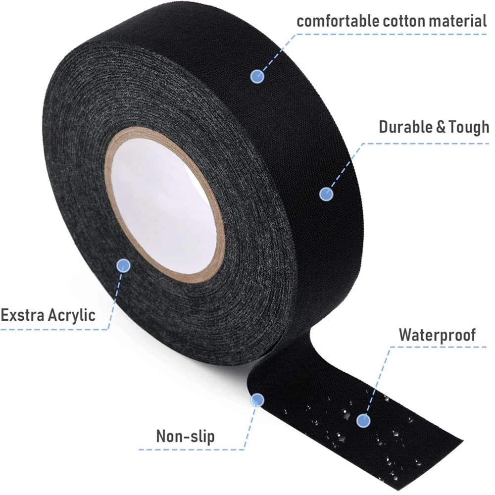 1 Rouleau de Ruban Adhésif Polyvalent pour Hockey 2,5 cm * 25 m, Antidérapant et Anti-Rayures, pour Bâton de Hockey, Bâton de Lacrosse, Baseball