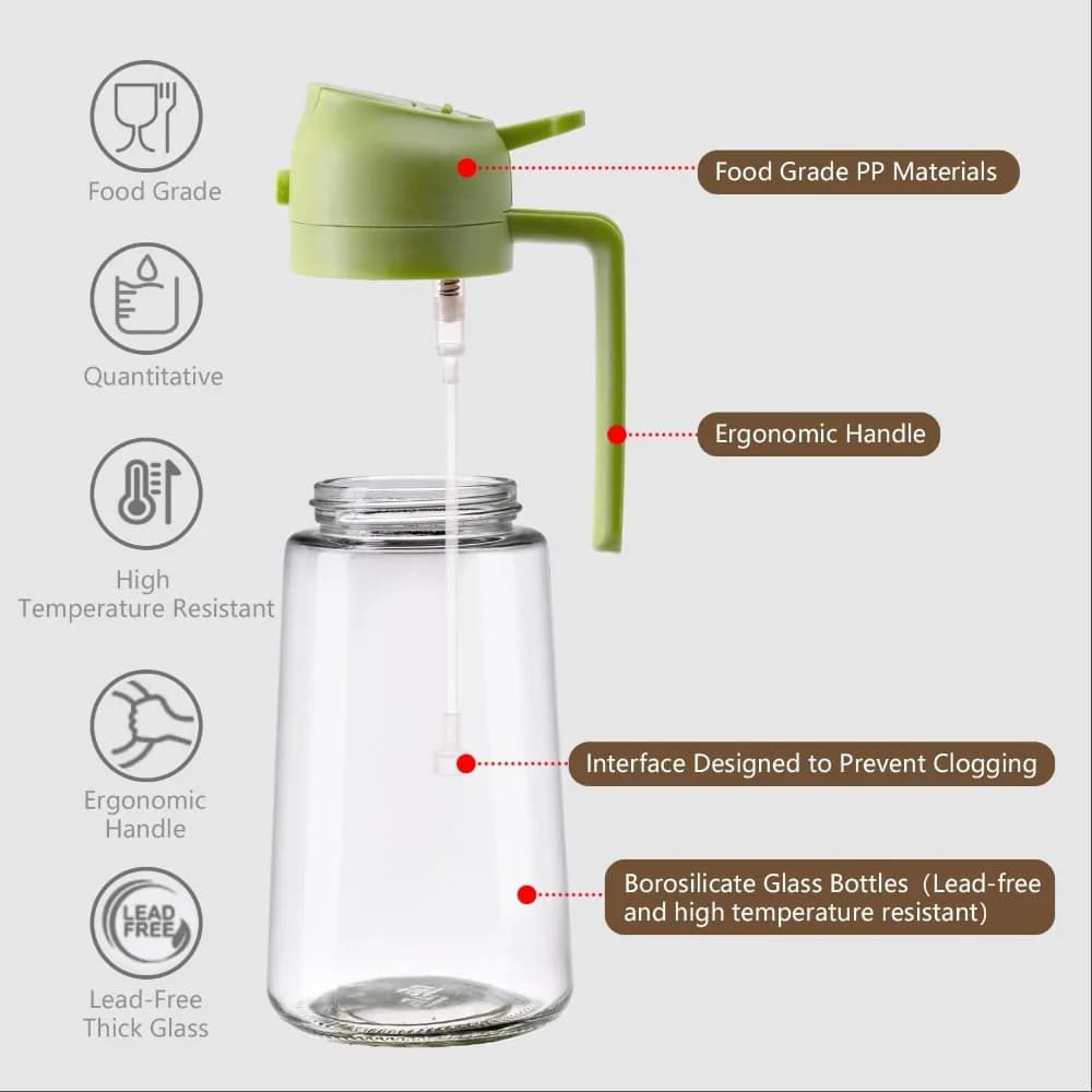 Pulvérisateur d'huile d'olive pour la cuisine 500ml