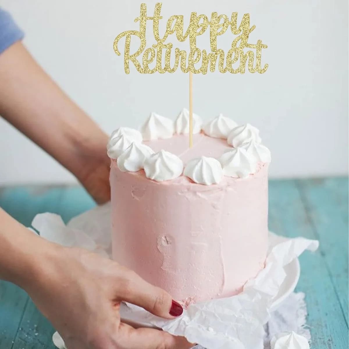 Décoration de gâteau de retraite joyeux, 1 pièce, choix de décoration de gâteau de retraite pour fête à la retraite, fournitures de décoration de gâteau