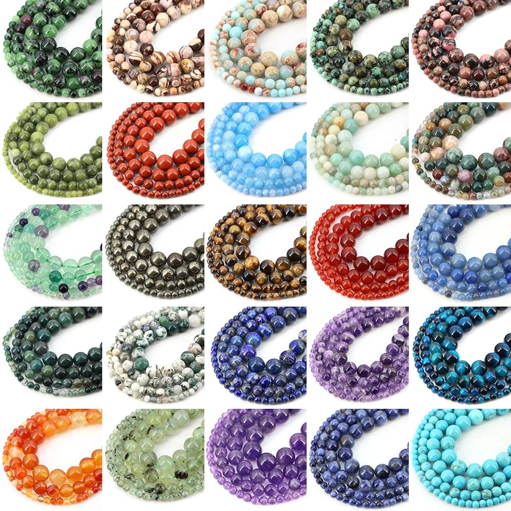 Perles en pierre naturelle œil de tigre bleu