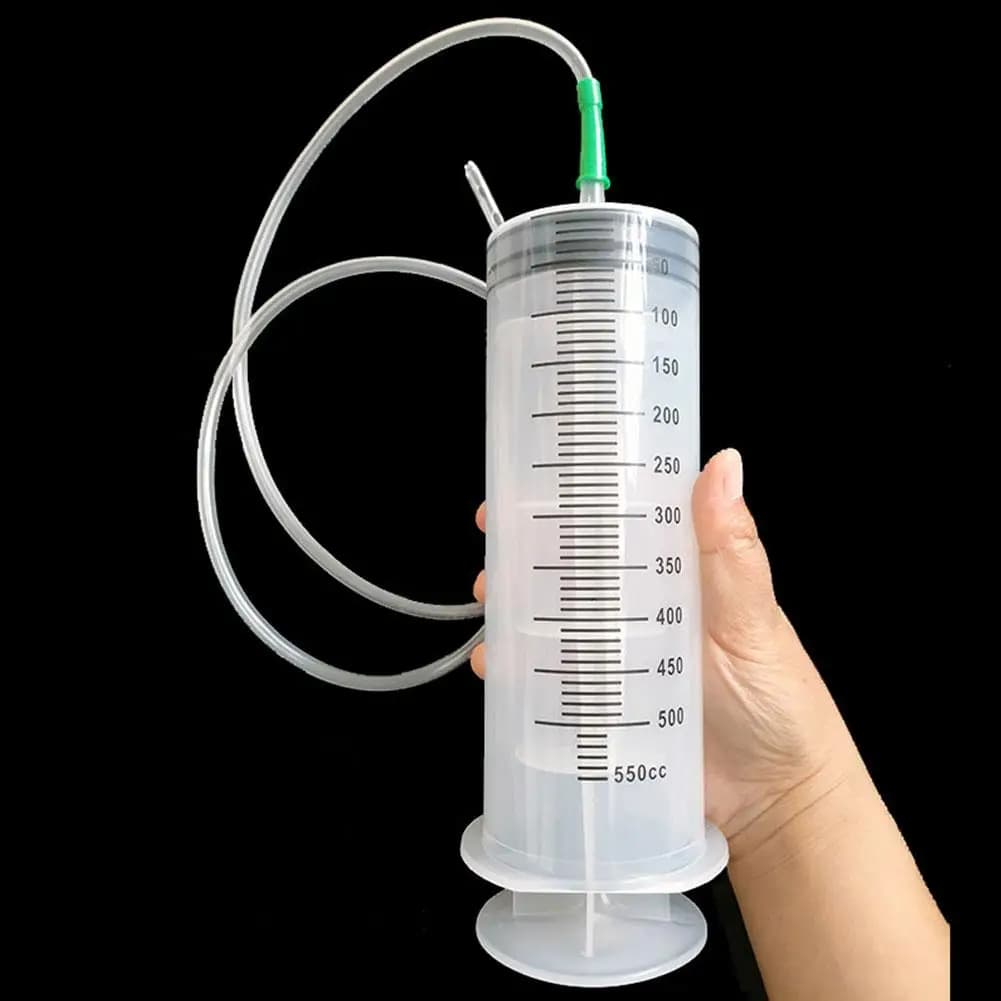 Pompe à huile à seringue avec échelle graduée 100/300/550 ml, grandes seringues réutilisables, extracteur d'huile par aspiration sous vide, pompe pistolet