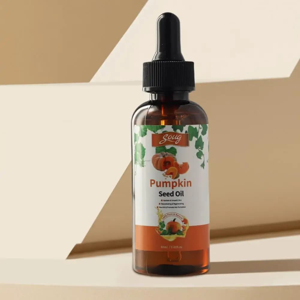 Huile de graines de citrouille améliorée, soin nourrissant, réparation sèche, santé des cheveux endommagés, Massage du cuir chevelu, soins capillaires craquelés, 60ml