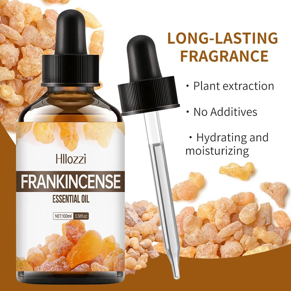 Huile essentielle végétale d'encens, soins pour la peau du visage et du corps, huile essentielle de massage hydratante et hydratante