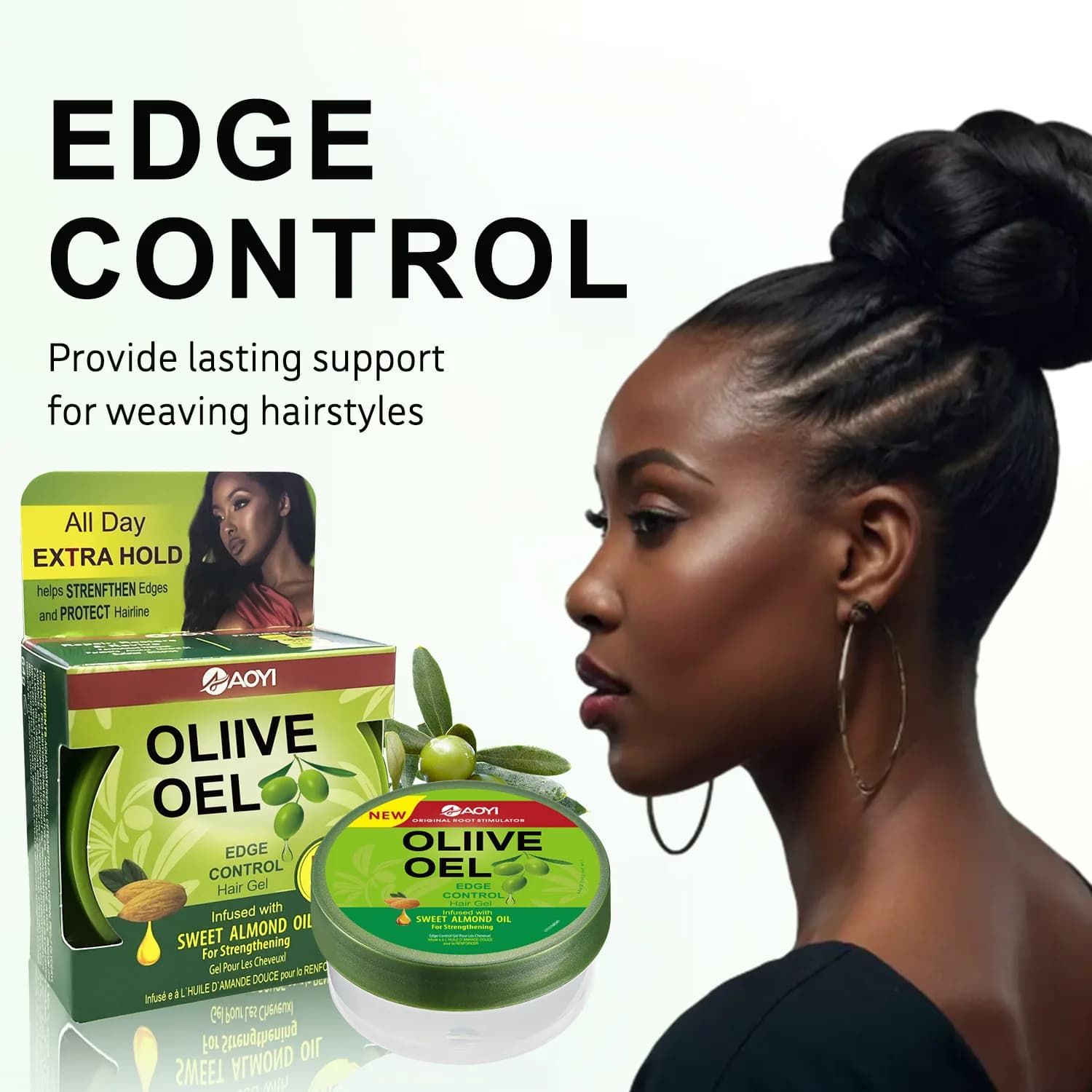 Gel de cire d'huile d'olive, revitalisant anti-frisottis doux et gel coiffant hydratant, gel coiffant rafraîchissant non collant pour hommes et femmes