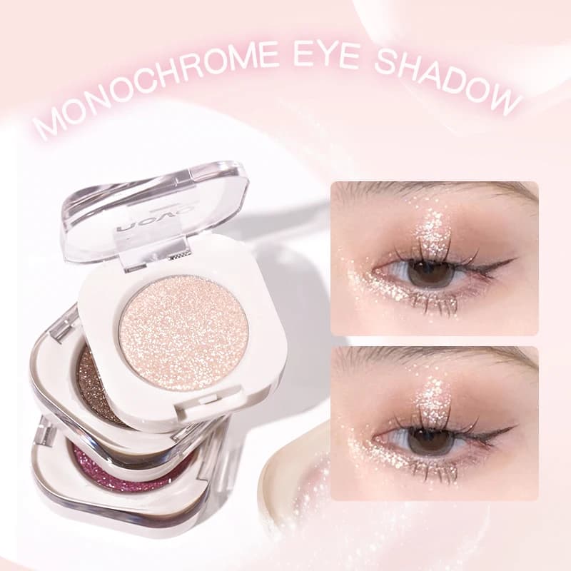 Diamant argent fard à paupières durable imperméable Monochrome brillant maquillage des yeux Palette miroitant mat gris rose marron ombre à paupières Cosmeti