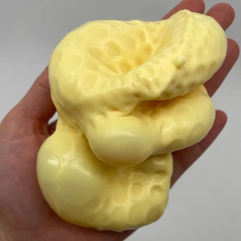 Balle anti-stress moulable en huile de coco et cacahuète, jouet sensoriel doux comme du beurre, jouet anti-stress à rebond lent, jouet ASMR