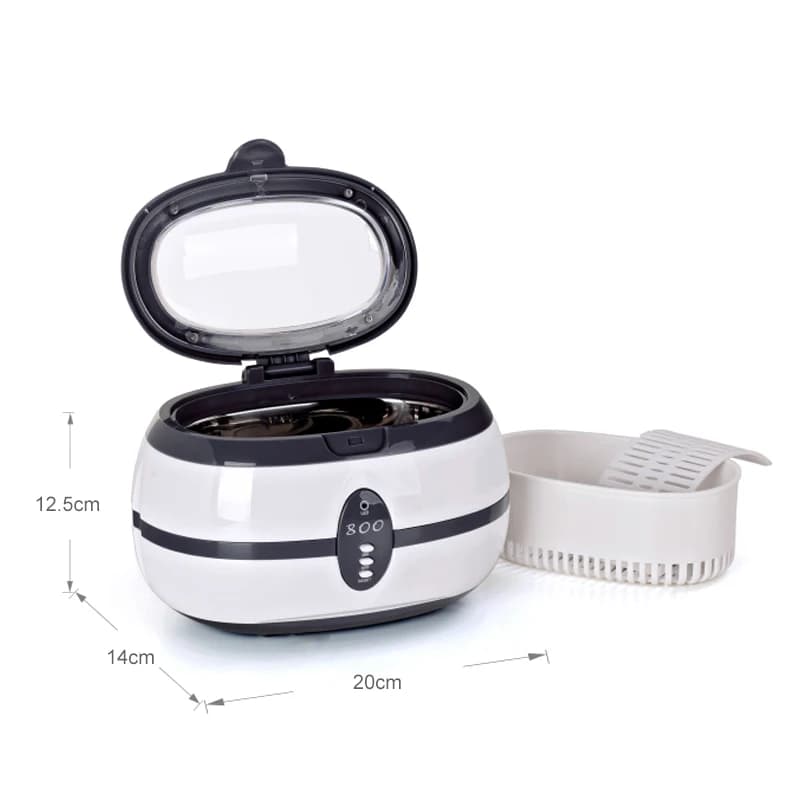 Nettoyeur à ultrasons ultra sonique, appareil de nettoyage pour bain, protège-dents, bijoux, montres, lunettes, rasoir, livres dentaires