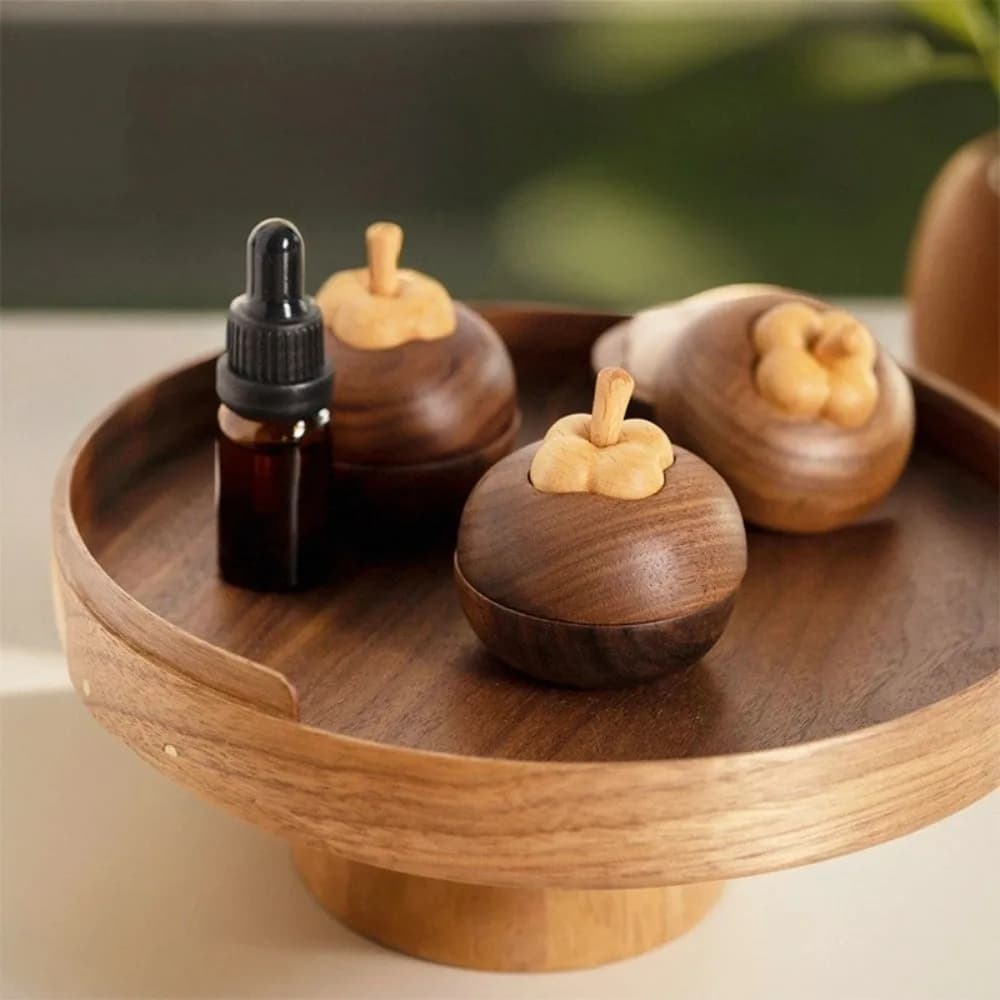 Diffuseur d'huiles essentielles portable en bois, forme montagne, en bambou, diffuseur d'arômes en bois massif, diffuseur d'arômes exquis