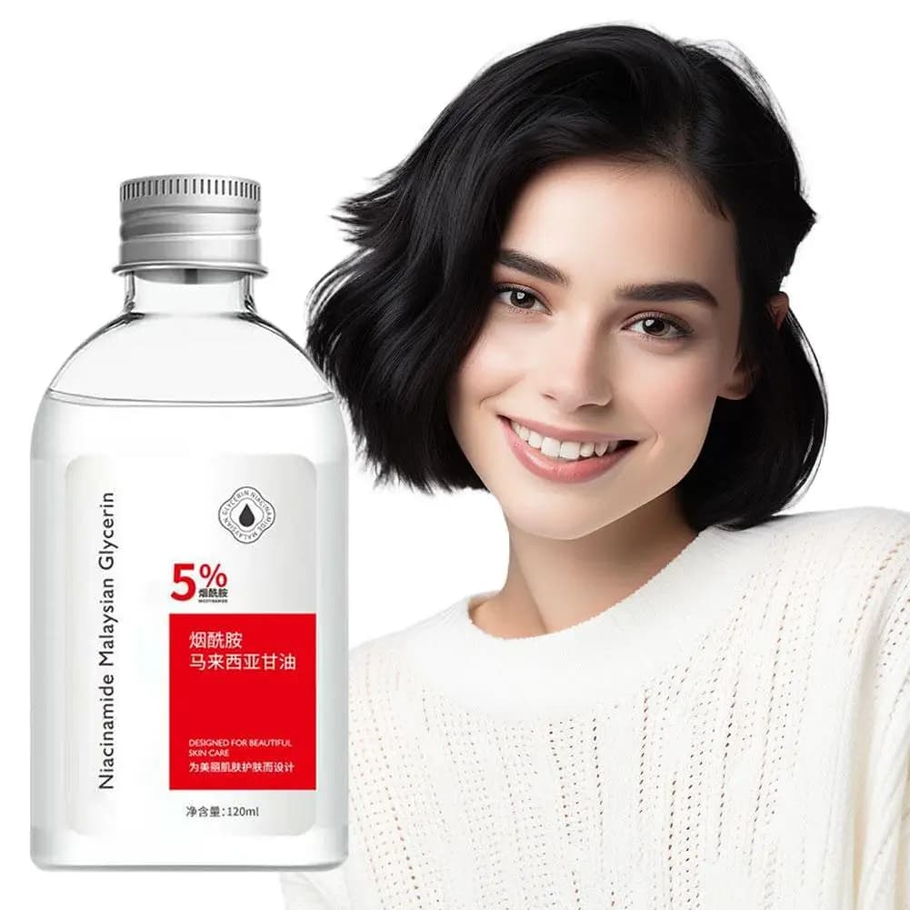Huile Visage Hydratante et Éclaircissante à la Vitamine E et Glycérine de Malaisie – Améliore la Teint Terne, Régule la Sécrétion de Sébum, Affine les Pores