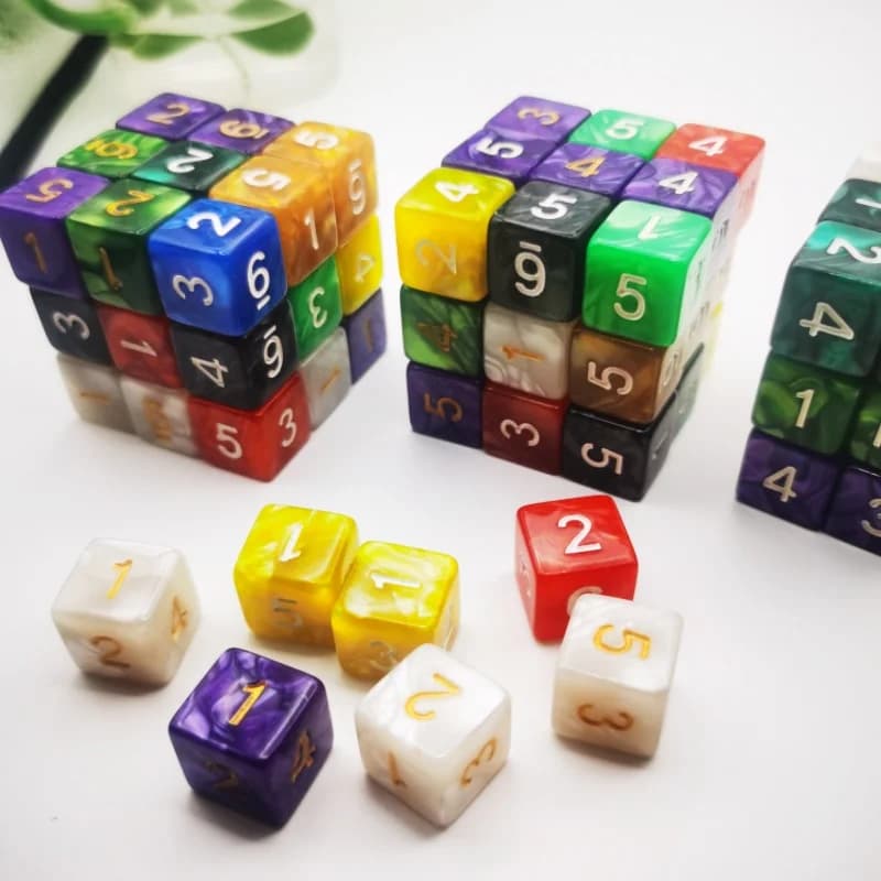 D6 DND dés rôle 6 faces jeux de dés ensemble pour donjons et Dragons RPG MTG jeu
