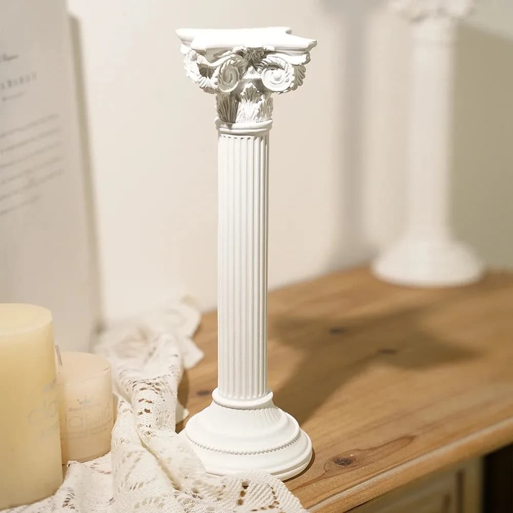 Pilier romain branches grecques ornements colonne classique Statue architecturale Sculpture pour Table de mariage décor de jardin de maison