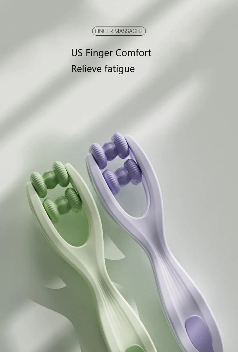 Masseur de doigts à double rouleau portable, facile à utiliser, soulage la fatigue des doigts, favorise la circulation sanguine, entraîneur de doigts à double rouleau