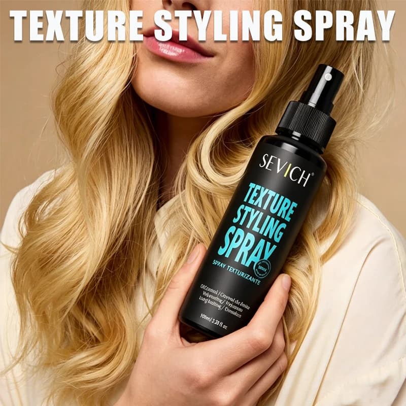 Spray Coiffant au Sel Marin Améliorant l'Épaississement, Fixation Forte, Non Gras, Volumisant, Réduit l'Adhérence des Cheveux, Huile Nourrissante