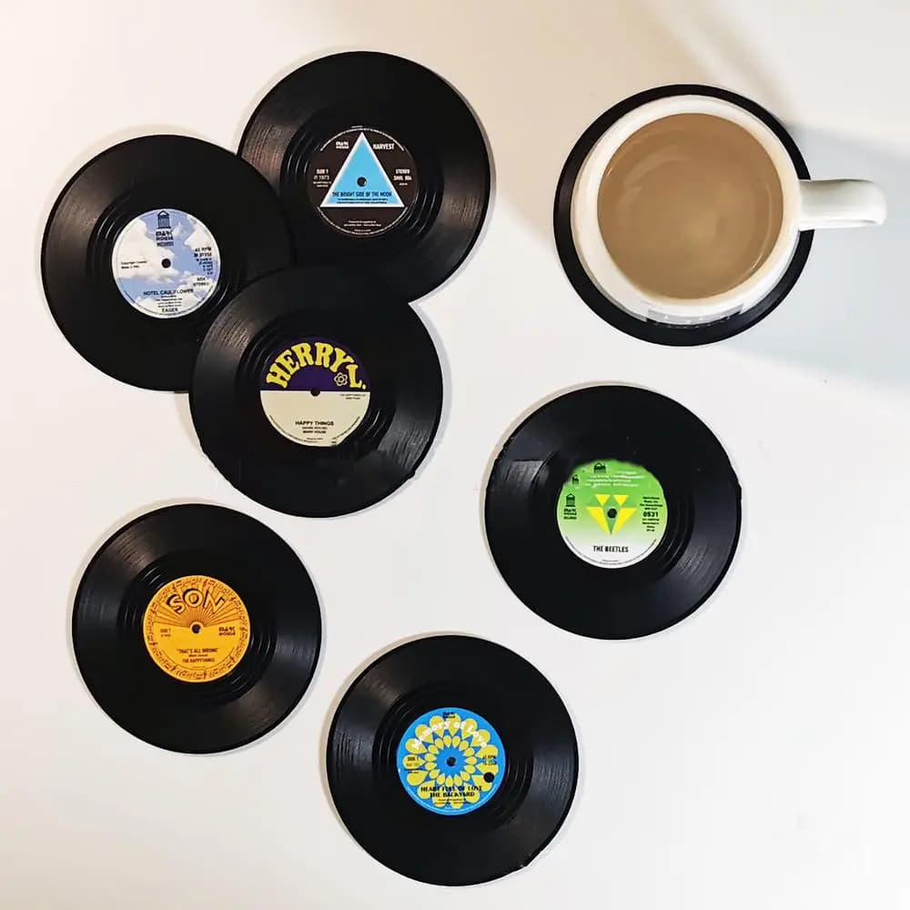 Sous-verres en vinyle pour disques d'animaux