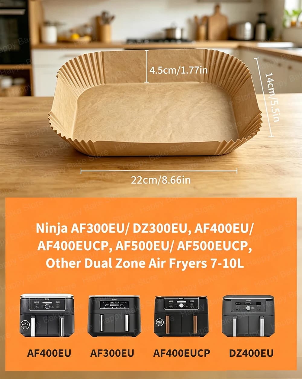 Papiers de cuisson jetables pour friteuse à air