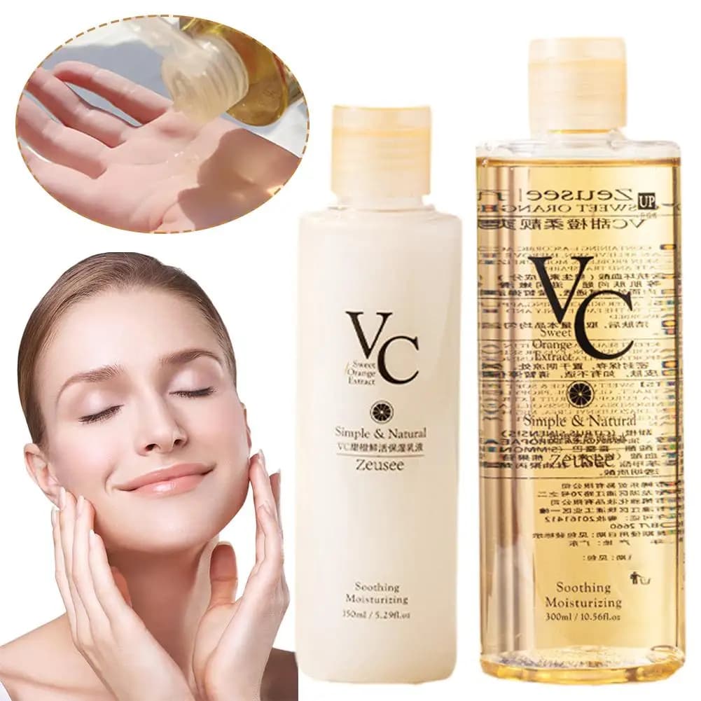 VC – tonique Orange douce, hydratant, grande capacité, compresse humide, rafraîchissant, délicat, contrôle de l'huile, eau brillante