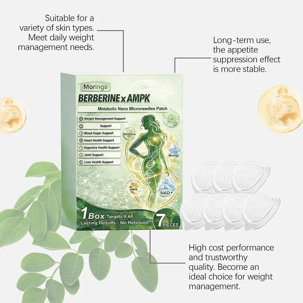 Patch Nano Moringa pour le Métabolisme – Soin Corporel Quotidien – Aide à la Gestion du Poids