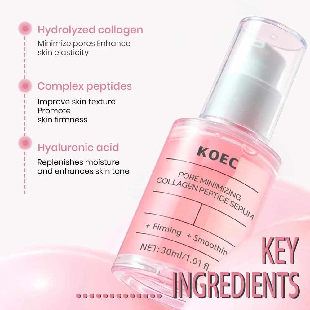 Sérum au collagène et peptides pour affiner les pores