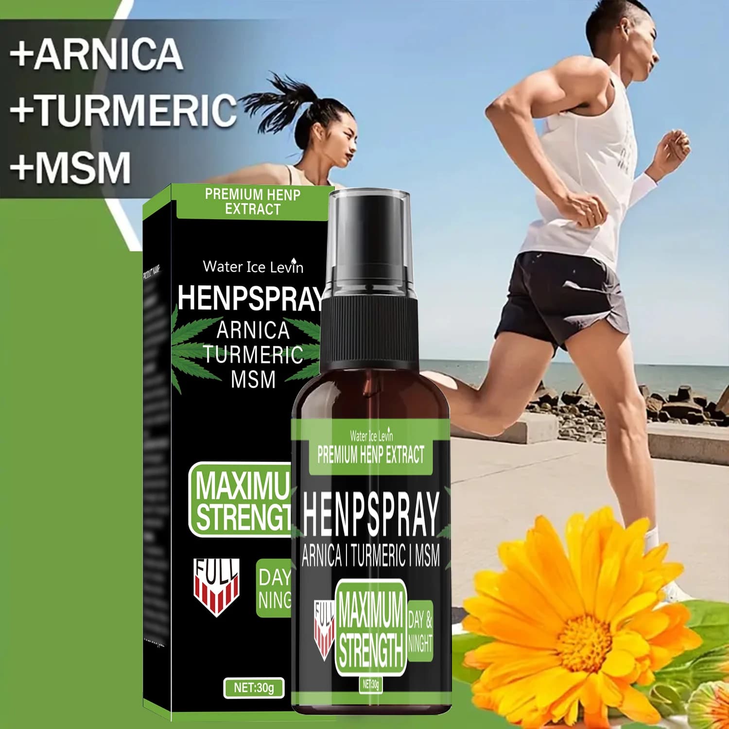 Extrait en spray de chanvre de qualité supérieure avec Arnica